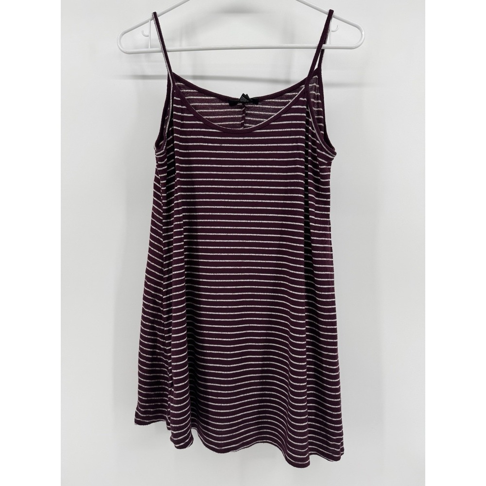 Forever 21 Women's Blouse Top Red White Striped Size Medium
